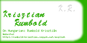 krisztian rumbold business card