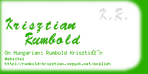 krisztian rumbold business card